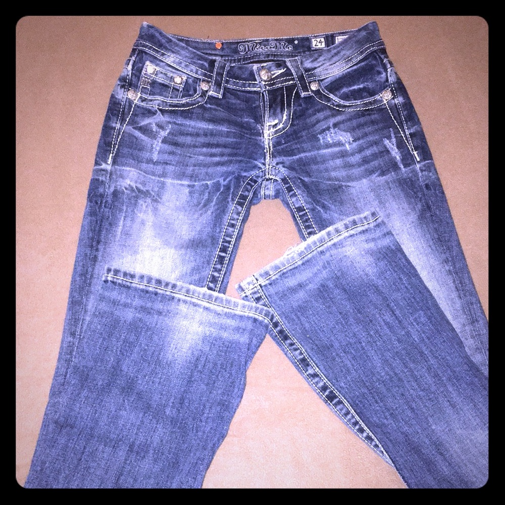 Miss Me Signature Rise  Boot Cut Jeans 24x33